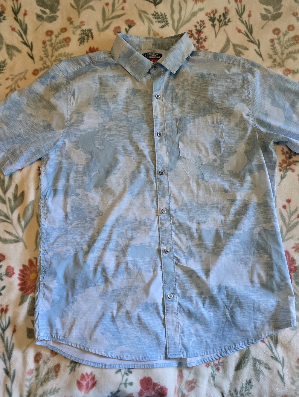 PGA Tour Course Essentials  light blue abstract sky  cloud Golf Shirt